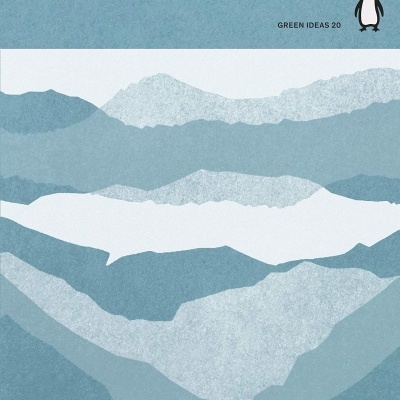 Capa de livro com título e ilustração de montanhas em tons de azul