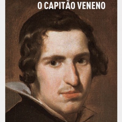 Capa de livro com retrato de homem e texto em branco