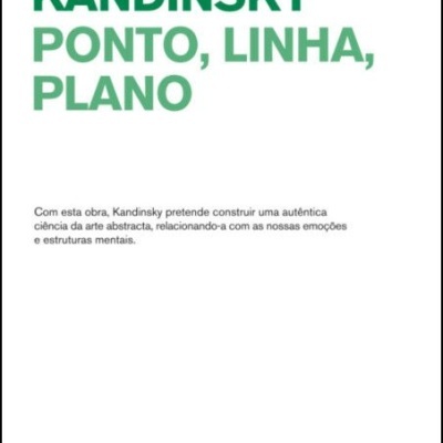 Capa de livro branca com texto verde e preto sobre Wassily Kandinsky.