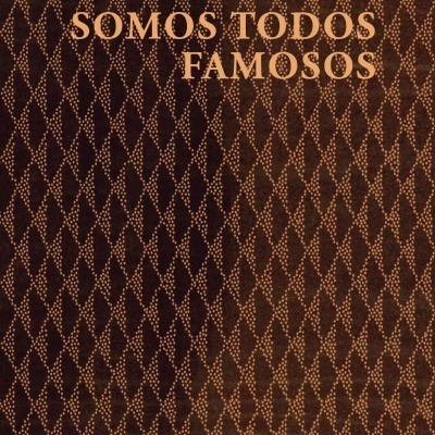 Capa de livro com padrão geométrico castanho e dourado e texto dourado