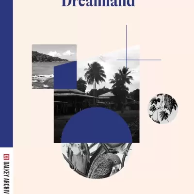 Capa de livro 'Phosphor in Dreamland' com elementos gráficos azuis e imagens a preto e branco