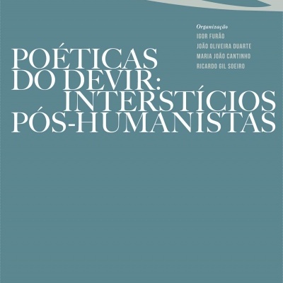 Capa de livro azul com texto branco e formas geométricas cinzentas