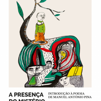Capa de livro com título, autor, subtítulos e ilustração colorida abstrata