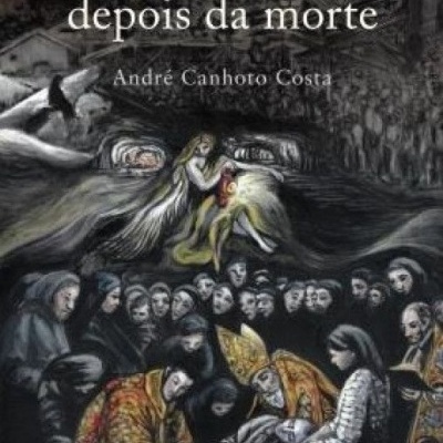 Capa de livro com figuras em roupas tradicionais e título Como sobreviver depois da morte