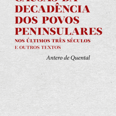 Capa de livro com título em vermelho e preto sobre fundo cinzento claro