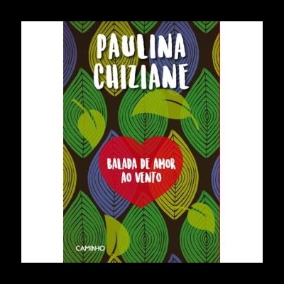 Capa de livro com título em coração vermelho e folhas coloridas ao fundo