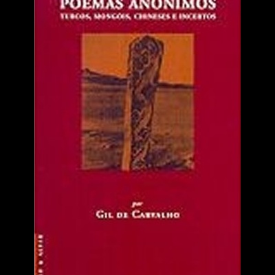 Capa de livro vermelho com título e imagem escultórica central