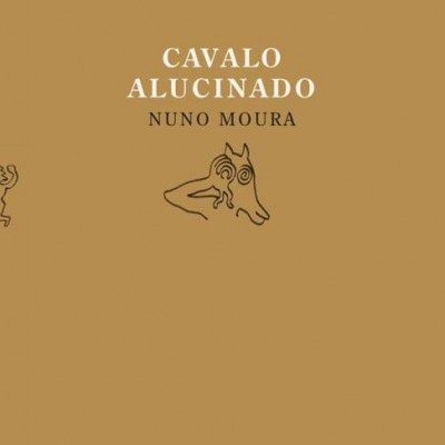 Capa de livro castanha com texto e ilustração de cabeça de cavalo