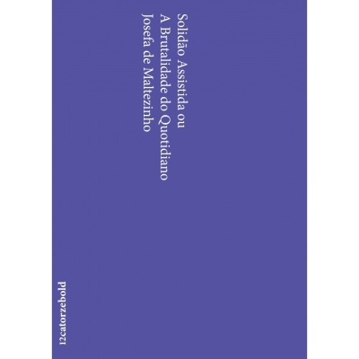 Capa azul de livro com texto branco vertical