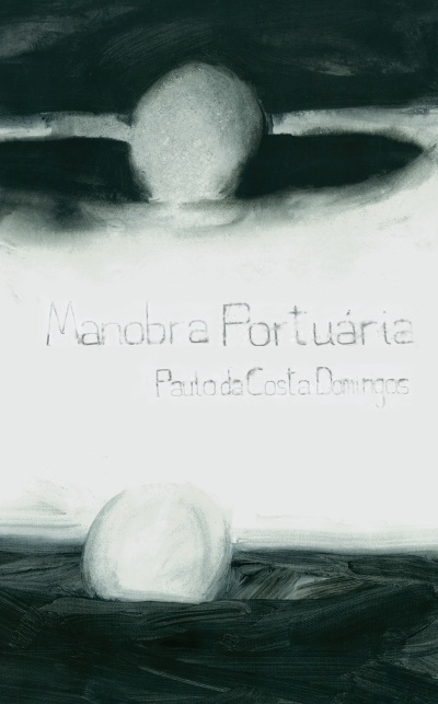 Imagem abstrata em tons de cinza com duas esferas e texto Manobra Portuária Paulo da Costa Domingos