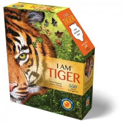 Caixa de puzzle I AM TIGER com imagem de tigre