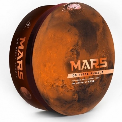 Puzzle circular de 100 peças com imagem do planeta Marte