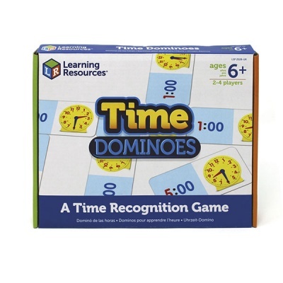 Caixa de jogo educativo Time Dominoes para reconhecimento de horas