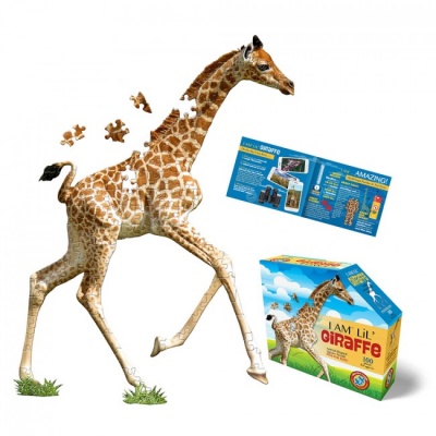 Puzzle 3D de girafa com caixa e folheto