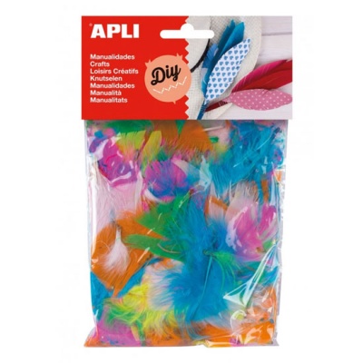 Pacote de penas coloridas para artesanato