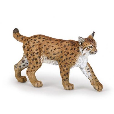 Figura de lince castanho com manchas negras
