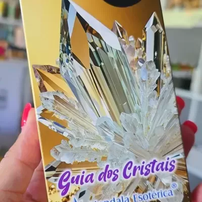 Baralho Guia dos Cristais Mandala Esotérica com cristais na embalagem