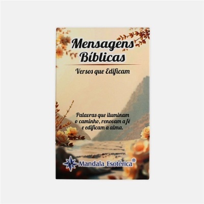 Capa de livro Mensagens Bíblicas Versos que Edificam com flores e caminho ao fundo