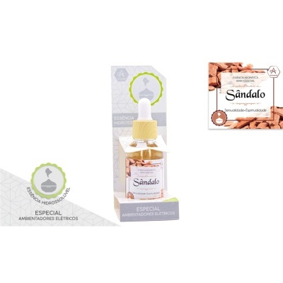 Essência de Sândalo para ambientadores elétricos em frasco de vidro com tampa de madeira