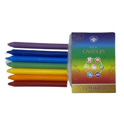 Set de 7 velas coloridas e embalagem RITUAL CANDLES 7 CHAKRAS