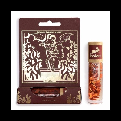 Conjunto de incenso Red Jorber com suporte decorado e frasco de vidro