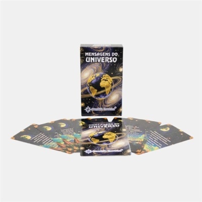Cartas Mensagens do Universo com tema do espaço e Terra