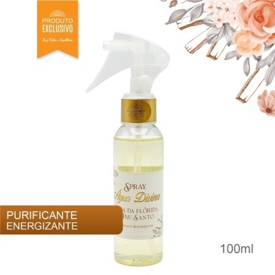 Frasco de spray Água Divina para purificação e energização, capacidade 100ml