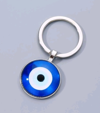 Porta-chaves com design olho turco azul