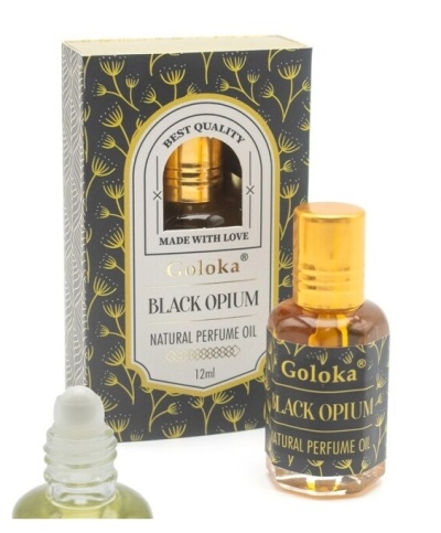 Frasco e embalagem de óleo de perfume natural Goloka Black Opium