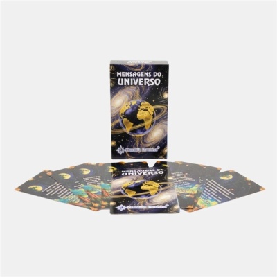 Cartas Mensagens do Universo com tema do espaço e Terra