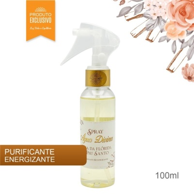 Frasco de spray Água Divina para purificação e energização, capacidade 100ml