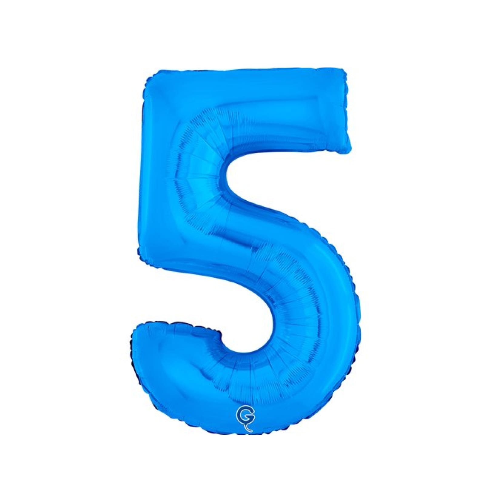 Balão Foil Nº 5 Azul - 66cm Balão azul número 5 em mylar