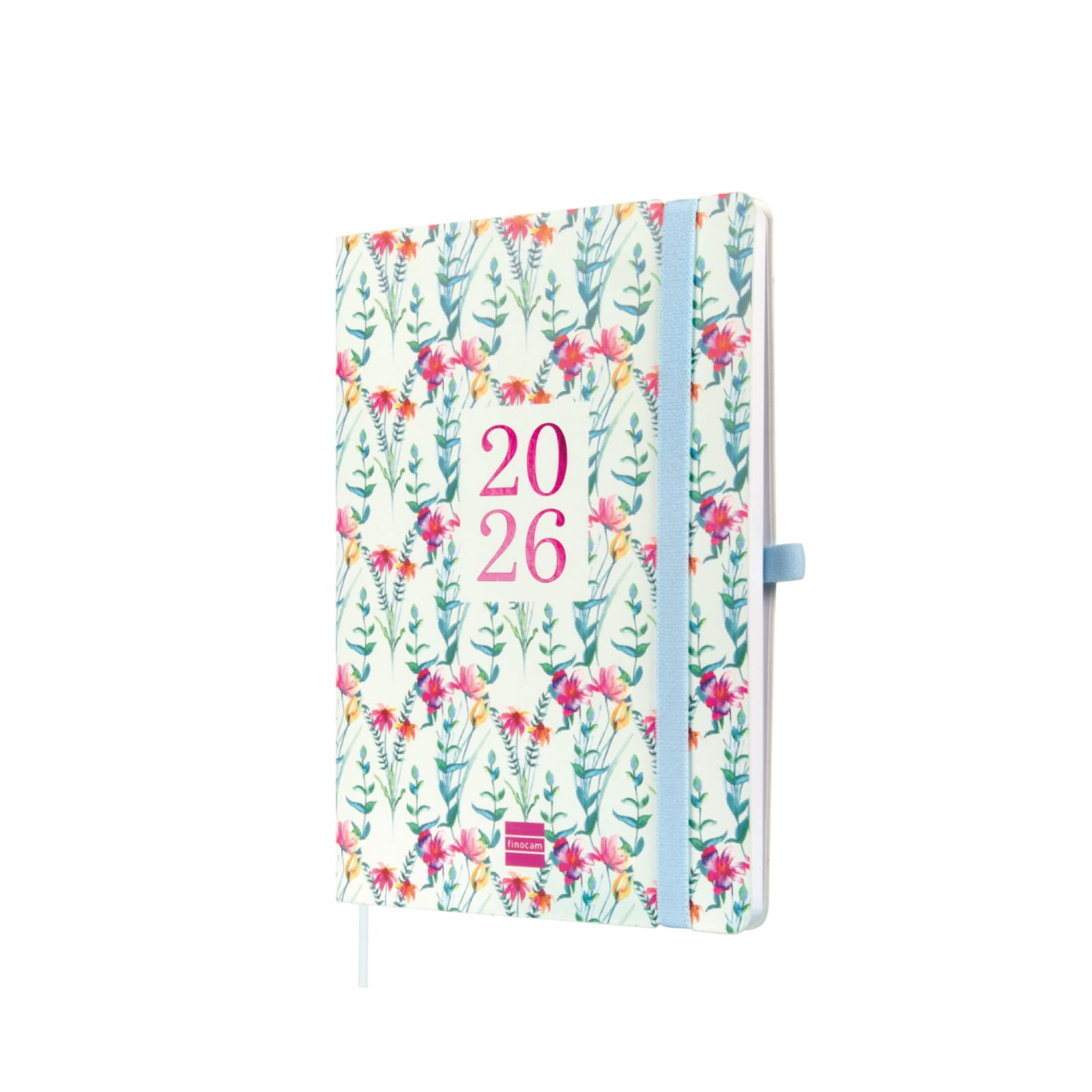 Agenda semanal A5 2026 Capri Happy | Finocam Agenda ou caderno com capa dura floral e texto 2026