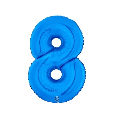 Balão azul número 8