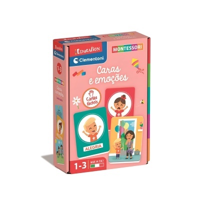 Caixa de jogo educativo 'Caras e emoções' para crianças 1-3 anos