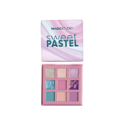 Paleta de sombras Magic Studio Sweet Pastel com nove tons pastel variados