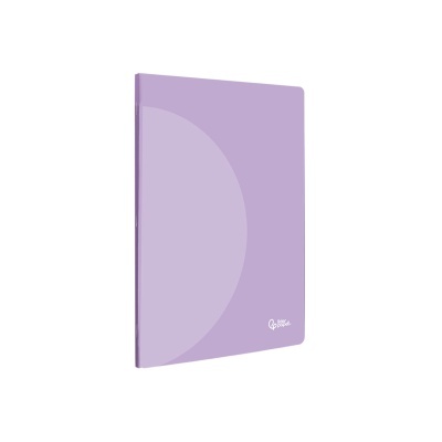 Caderno lilás com design minimalista e marca Lider papel