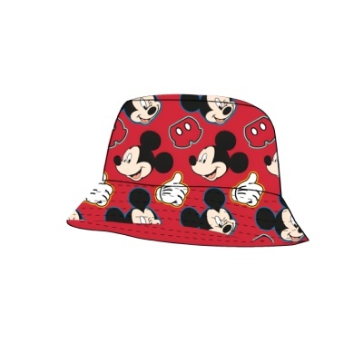Chapéu de balde vermelho com estampado do Mickey Mouse