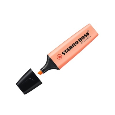 Marca-texto STABILO BOSS ORIGINAL salmão com capa preta