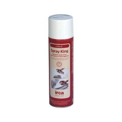 Frasco spray vermelho e branco da marca irca com texto Spray King