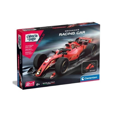 Caixa de conjunto de construção de carro de corrida vermelho