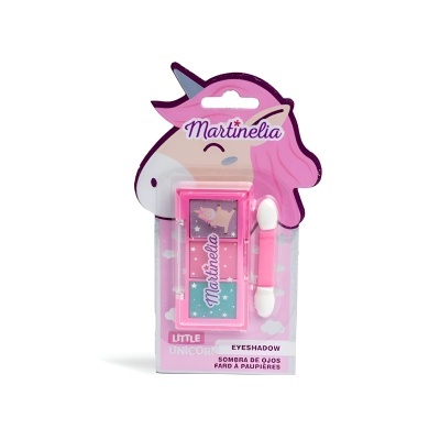 Paleta de sombra de olhos Martinelia em embalagem de unicórnio rosa