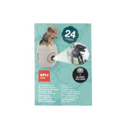 Caixa de projetor infantil APLI Kids com dinossauro e texto