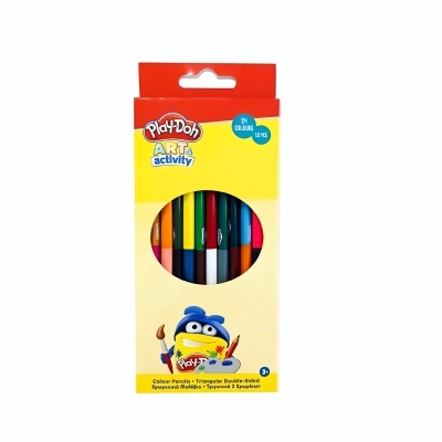 Conjunto de lápis de cor Play-Doh ART & activity com janela na embalagem