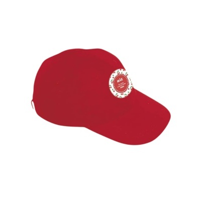 Boné vermelho de tecido com etiqueta Nike