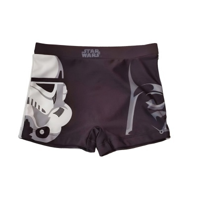 Cueca boxer preta para criança com estampas de Star Wars