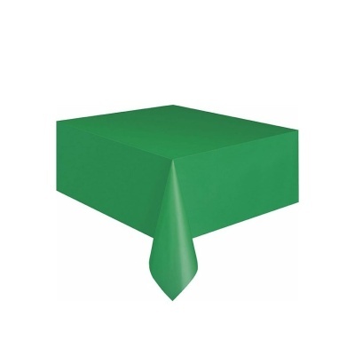 Toalha de mesa retangular verde lisa