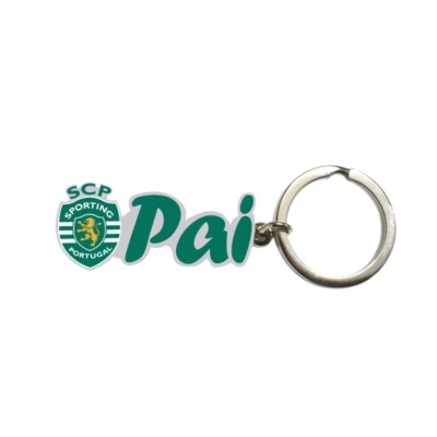Porta-chaves Sporting Clube de Portugal com pendente 'Pai'