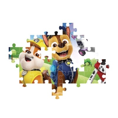 Puzzle com personagens caninos de desenho animado em várias cores