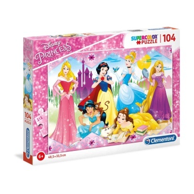 Caixa de quebra-cabeças Disney Princess 104 peças Clementoni